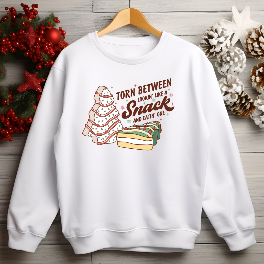 Torn Between Snackin' & Lookin' Good Sweatshirt WrekageCustoms