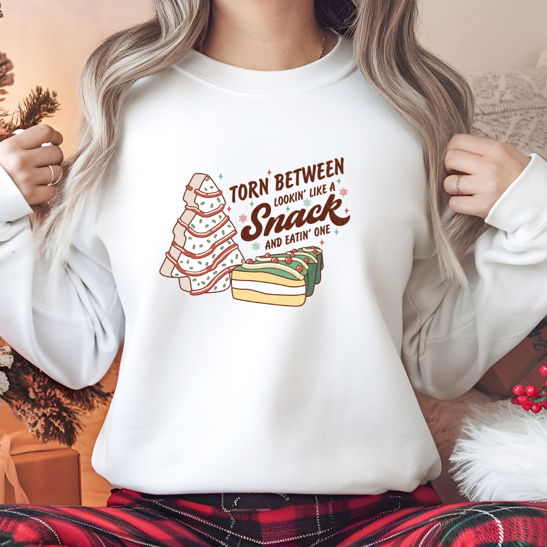 Torn Between Snackin' & Lookin' Good Sweatshirt WrekageCustoms