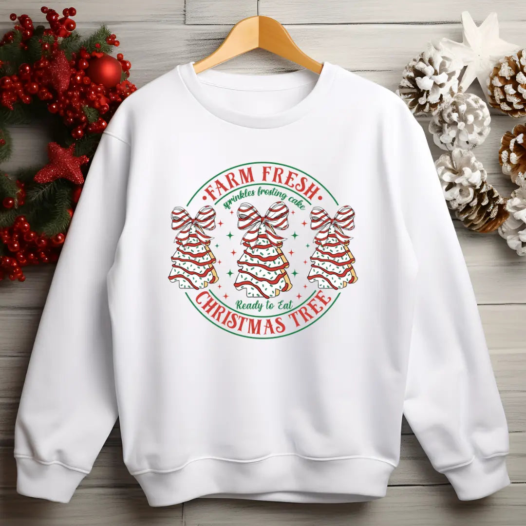 Holiday Farm Fresh Tree Cake sweatshirt WrekageCustoms