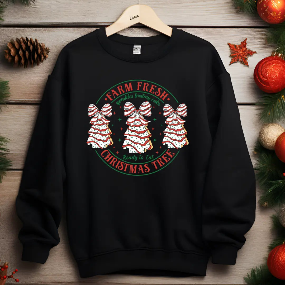 Holiday Farm Fresh Tree Cake sweatshirt WrekageCustoms