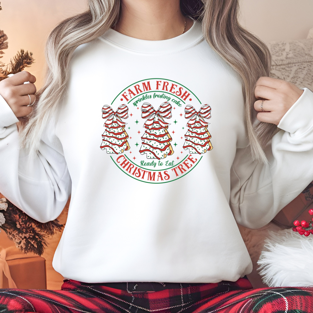 Holiday Farm Fresh Tree Cake sweatshirt WrekageCustoms