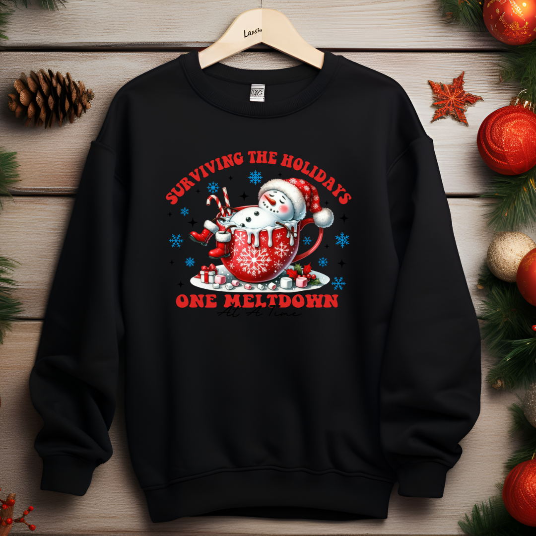 Holiday Meltdown Survival sweatshirt WrekageCustoms