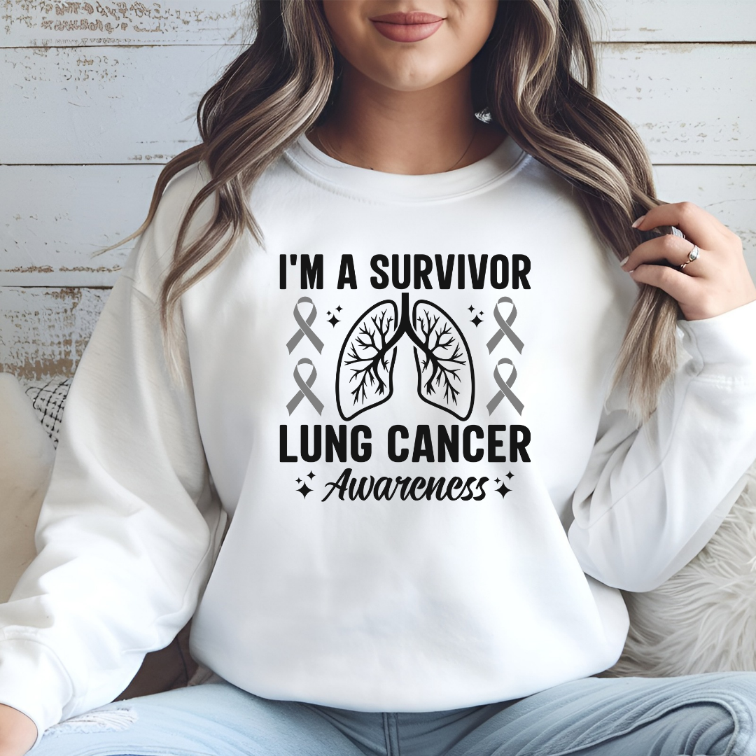 Lung Cancer Survivor sweatshirt WrekageCustoms