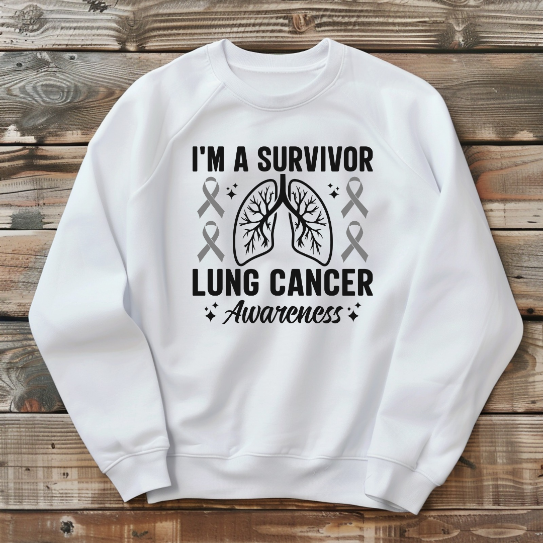 Lung Cancer Survivor sweatshirt WrekageCustoms