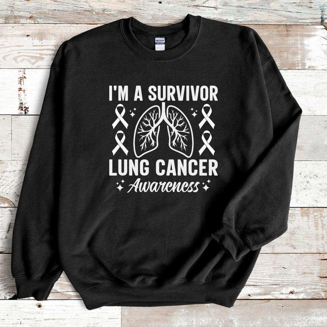 Lung Cancer Survivor sweatshirt WrekageCustoms